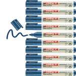 Rotulador edding 21 marcador permanente ecoline 90% reciclado color azul punta redonda 1,5-3 mm recargable