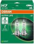 OSRAM ULTRA LIFE H7 | Pack de 2 Lámparas Halógenas para Faros | Hasta 4 Veces Más Duración | 4 Años de Garantía