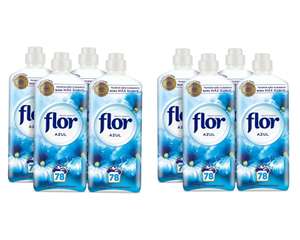 Flor Azul Suavizante Concentrado para la ropa 624 lavados (8 botellas de 78 lavados)