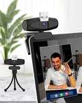 Webcam 1080P Full HD con Micrófono Incorporado y Cubierta de Privacidad
