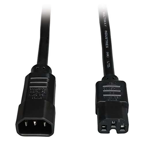 Tripp Lite - Cable (16A, 14AWG (IEC-320-C14 a IEC-320-C15), 1.83 m [6 pies], 1,8 m, Macho/Hembra, C14 acoplador, C15 acoplador, SJT, Negro)