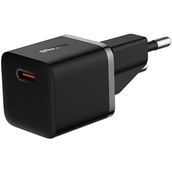 Cargador de pared compacto Baseus GaN 5 Mini Fast Charger USB-C 20W EU Negro
