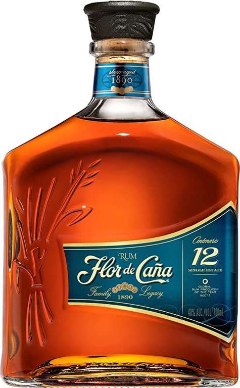 Ron Premium Flor de Caña 12 Años - 1 botella de 70 cl