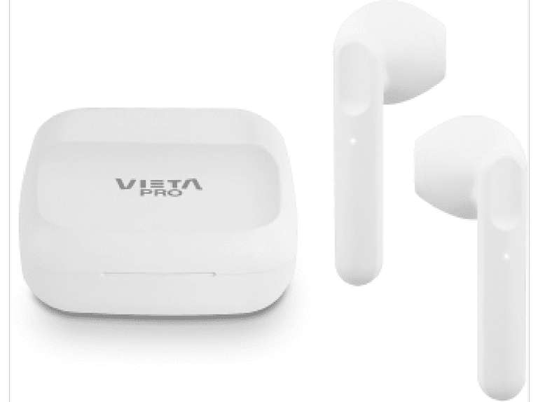 Auriculares True Wireless - Vieta Pro Carlota, Campaña Solidaria contra cáncer infantil, Bluetooth 5.1, IPX4, Blanco