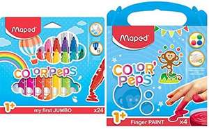 Maped Color' Peps Early Age Jumbo Pack de 24 rotuladores + 812510 Pintura de dedos