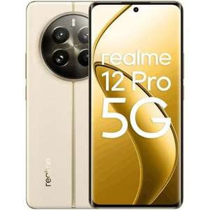 Realme 12 Pro 5G - 6.7" OLED FHD+ (2412x1080) 120Hz, Qualcomm Snapdragon 6 de 1ª, 12GB RAM+256GB ROM, 4.800 mAh, CARGA 67W, Beige