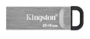 Memoria USB 64 GB - Kingston Datatraveler, USB 3.2, Plata. Recogida en tienda gratis. 32Gb a 4'99€.