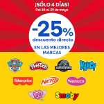 25% dto. directo en varias marcas - Toys R Us (26-29 Mayo)