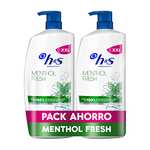 H&S Champú Anticaspa Menthol Fresh - Para Cuero Cabelludo Sensible/con Picor - 2x1000 ml