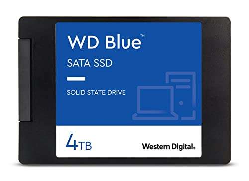 WD Blue 4TB 2.5” SATA SSD con hasta 560MB/s de velocidad de lectura