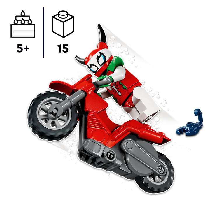 LEGO 60332 City Stuntz Moto Acrobática: Escorpión Temerario,Set de Construcción