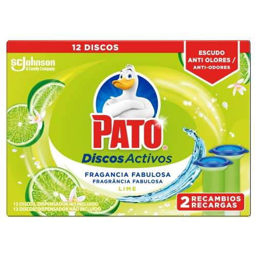 PATO Discos Activos WC Lima, Limpia y Desinfecta, Pack de 2 Recambios (Pack 4 8,36€)