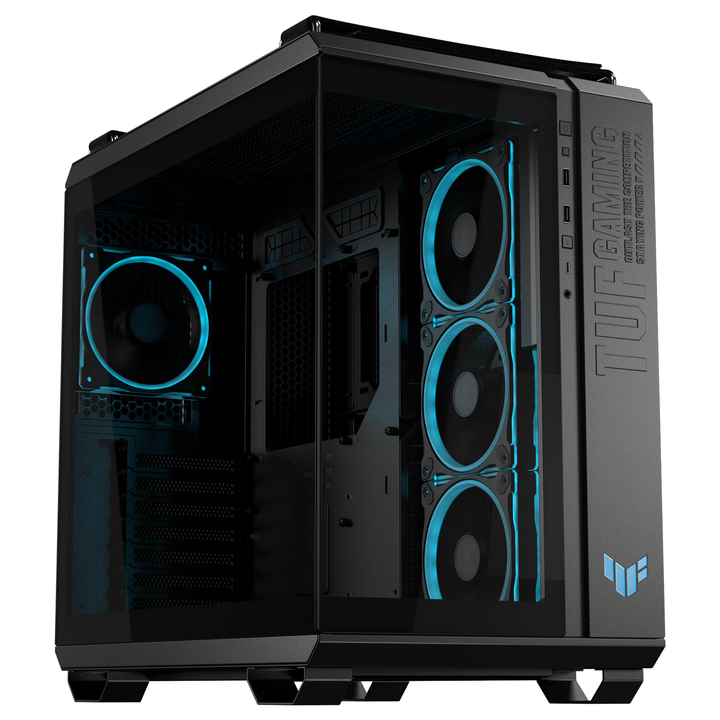 ASUS TUF Gaming GT502 Horizon | Caja ATX | Doble cámara | Zonas de refrigeración Independientes | USB 20 Gbps Tipo-C | Reventa - Como Nuevo
