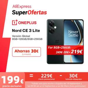 OnePlus Nord CE 3 Lite 5G, versión Global, 8GB 128GB - DESDE ESPAÑA
