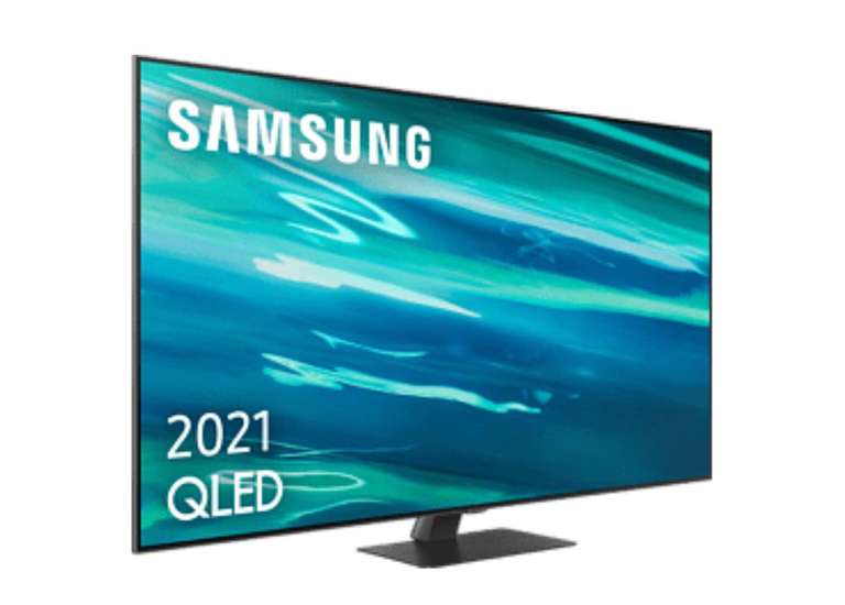TV QLED 55" - Samsung QE55Q80AATXXC, UHD 4K, Smart TV, HDR10+, Tizen, Motion Xcelerator, Control de voz
