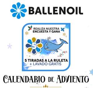 Lavado Coche GRATIS APP BALLENOIL Calendario de adviento