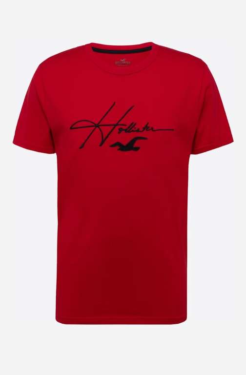 Camiseta HOLLISTER en Rojo Fuego (S M L)