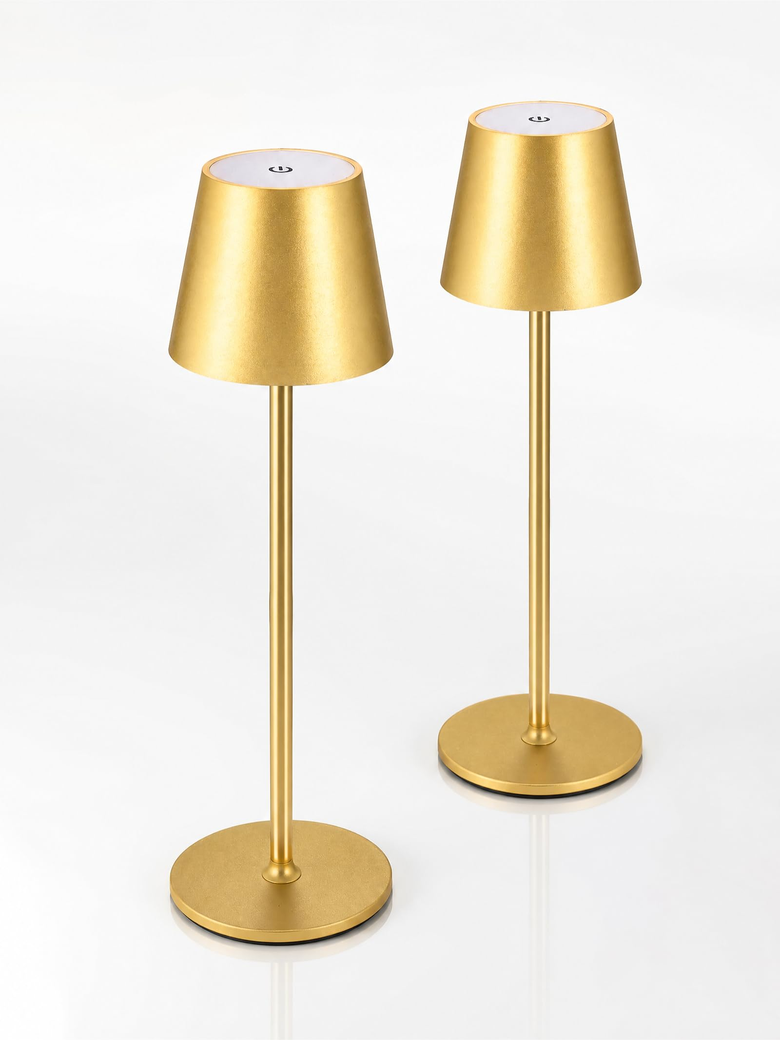 2 lámparas LED regulables de mesa con batería, inalámbrica, recargable, luz cálida, 3000 K