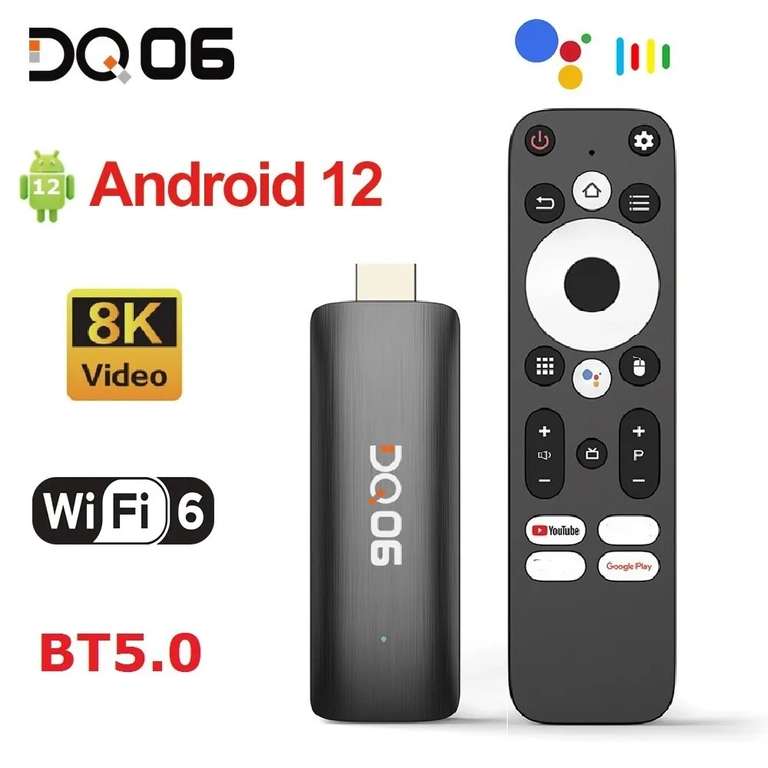 DQ06 ATV Mini TV Stick, Android 12, Allwinner H618 2x16gb( también 4x32 por 27)