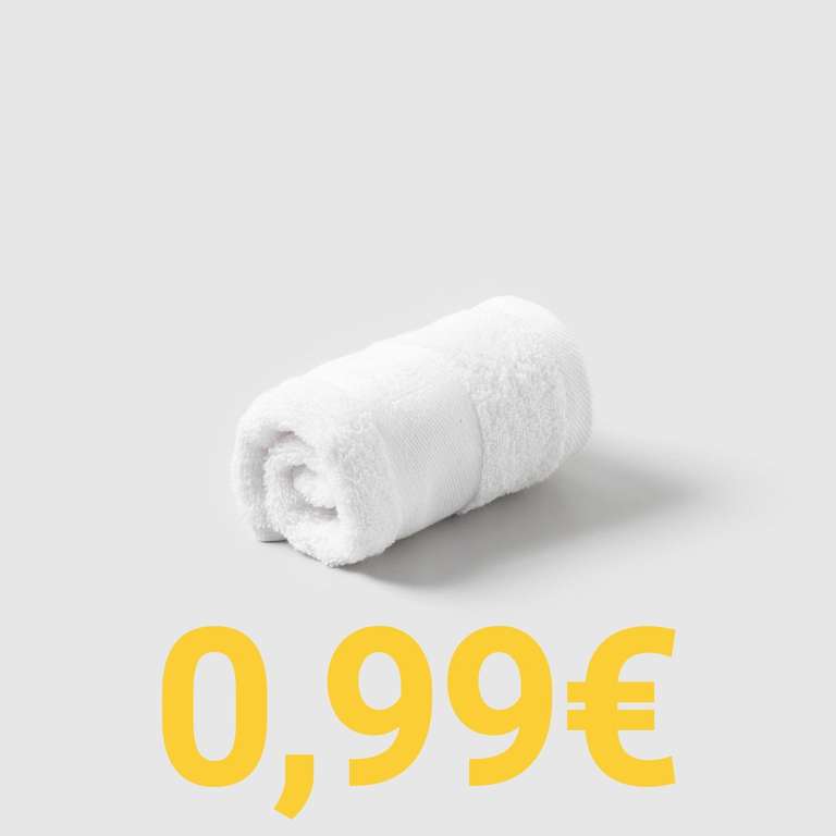 Una toalla de baño de 30x50 cm por 0,99€ (2 por 1,29€) [Recogida gratis en Carrefour]