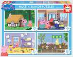 Educa - Peppa Pig. Set de 4 Puzzles Infantiles progresivos de 20 a 80 Piezas