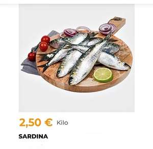 Sardina a 2,50€ el Kilo