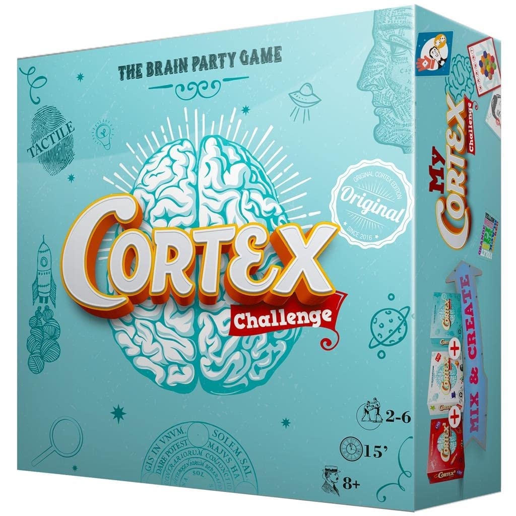Asmodee Cortex Challenge, ¡Desafia a tu Cerebro! Divertivo Juego de Cartas, +8 Años, De 2 a 6 Jugadores, Multilenguaje (Incluye Español)