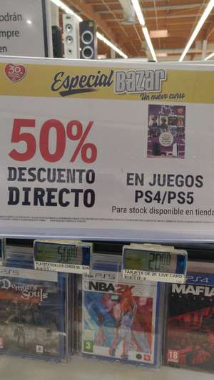 Juegos PS4-PS5 al 50% Lecrerc La Morea