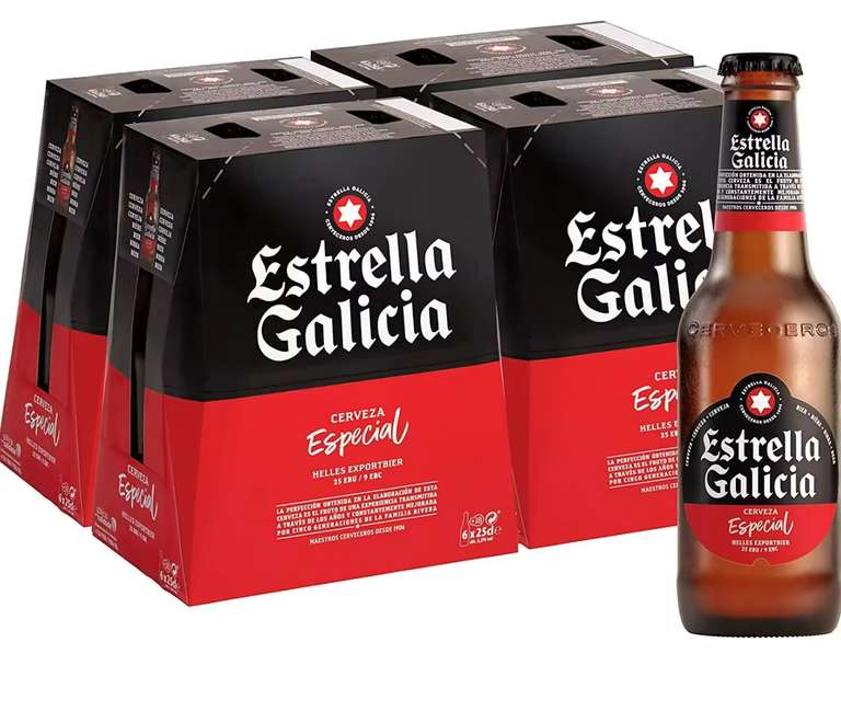 24x Botellines 25cl Estrella Galicia [6,90€ NUEVO USUARIO]