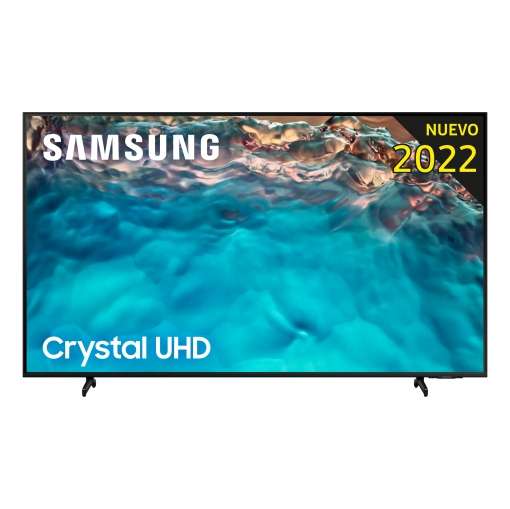 TV LED 65" Samsung E65BU8000K, 4K UHD, Smart TV Tizen, Procesador Crystal UHD, Diseño AirSlim, Q-Symphony, Contrast Enhancer HDR10+, 2022