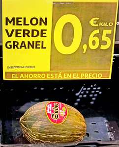 Melón Piel de Sapo Cat,I origen España a 0,65€ Kg.