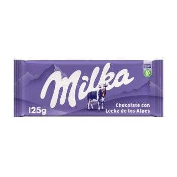 2 x Chocolate con leche de los Alpes Milka 125g + 1,30€ a Chequeahorro (queda en 0.65€ cada uno)