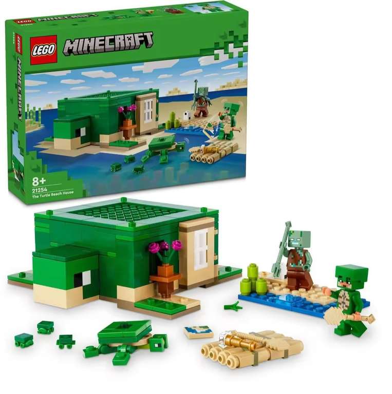 LEGO 21254 Minecraft La Casa-Tortuga de la Playa [PRECIO PRIMERA COMPRA 11,39€]