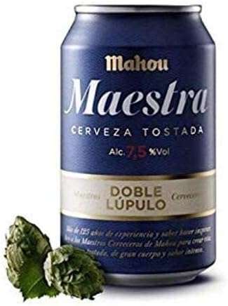 Cerveza MAHOU MAESTRA 2 x (pack 12 uds. x 33 cl.) = 24 latas / ( Oferta de 02/08/23 a 16/08/23)