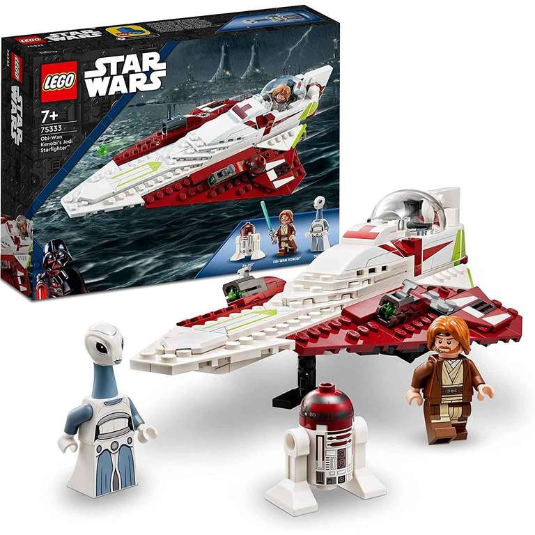 LEGO 75333 Star Wars Caza Estelar Jedi de OBI-WAN Kenobi, Juguete de Construcción