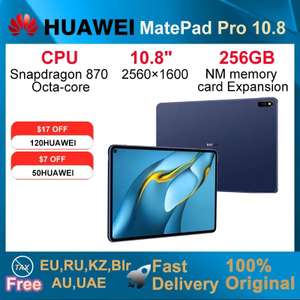 Huawei MatePad Pro 10.8: HarmonyOS 2, Snapdragon 870, Pantalla 2560 × 1600, 8GB RAM, 256GB Almacenamiento, Cámaras Duales Tablet
