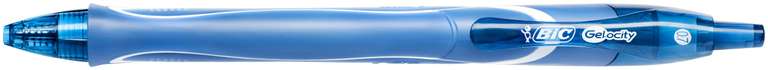 BIC Gel-ocity Quick Dry Bolígrafo retráctil, tinta de gel, punto medio (0.7mm) - Turquesa (también en rosa), Caja de 12 unidades