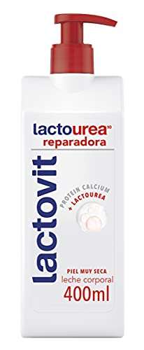 3 x Lactovit - Leche Corporal Reparadora Lactourea Protein Calcium, Pieles Secas y Extra Secas - 400 ml [Unidad 2'52€]
