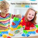 Bambebe 48PCS Tetra Tower Balance Blocks, Juguetes Montessori Bebes, Juegos Apilables para Niños, Apilamiento de Equilibrio, Tetris 3-6 Años