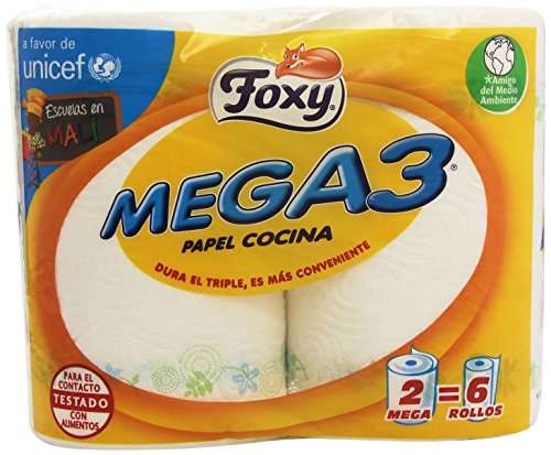 Foxy – Mega3 – Papel Cocina – 2 Paquetes De 2 Unidades) [4 unidades]