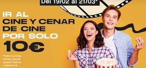 Cine + Cena por sólo 10€ (C.C. Nassica Getafe)