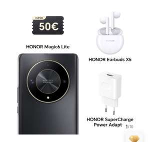 Honor Magic6 lite + Earbuds X5 + cargador superCharge