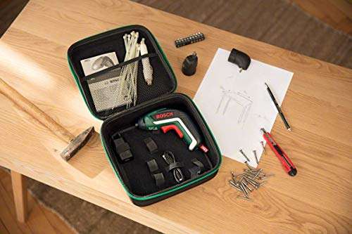 Bosch Home and Garden IXO Set Atornillador a batería Accesorios angular y excéntrico, 10 puntas para atornillar