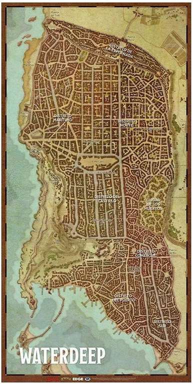 Dungeons & Dragons Set de mapas de los distritos de Waterdeep (Castellano, más modelos en la descripción)