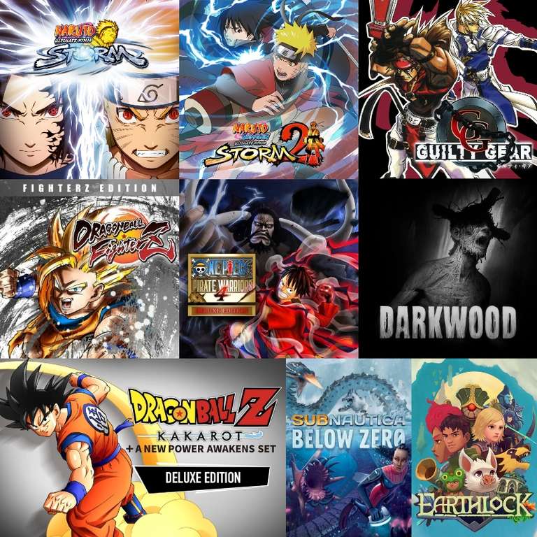 Naruto: Ultimate Ninja Storm 1-2, Dragon Ball, Guilty Gear 1-2,Darkwood y otros [Nintendo Switch]