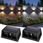 T-SUN RGB Aplique Solar Pared Exterior, Lámparas Solares para Exterior Ajustable Arriba y Abajo