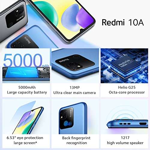 Xiaomi Redmi 10A 4/128 GB Cromo Plateado