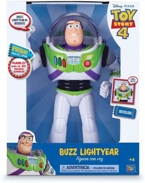 Figura Buzz Lightyear Con Voz Toy Story Disney