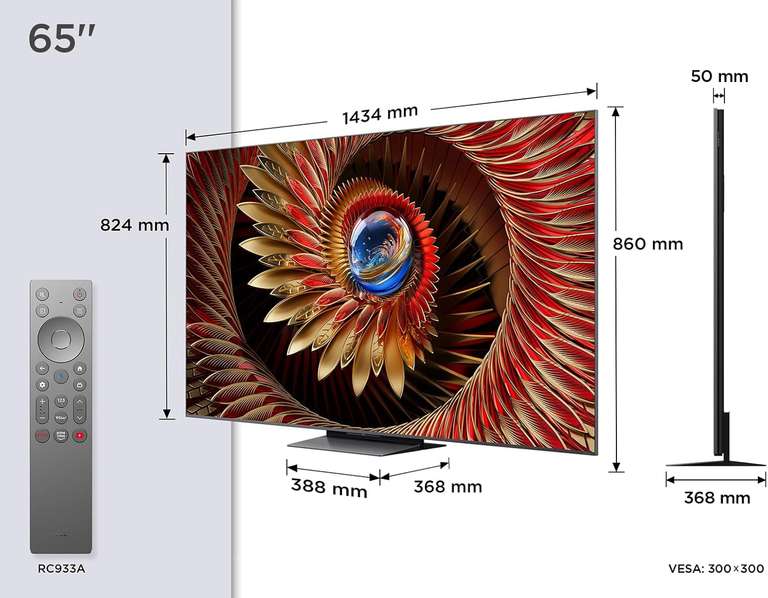TCL 65C8K Televisor 65 QD-MiniLED 4K 144Hz at Ibisahome - Chollometro