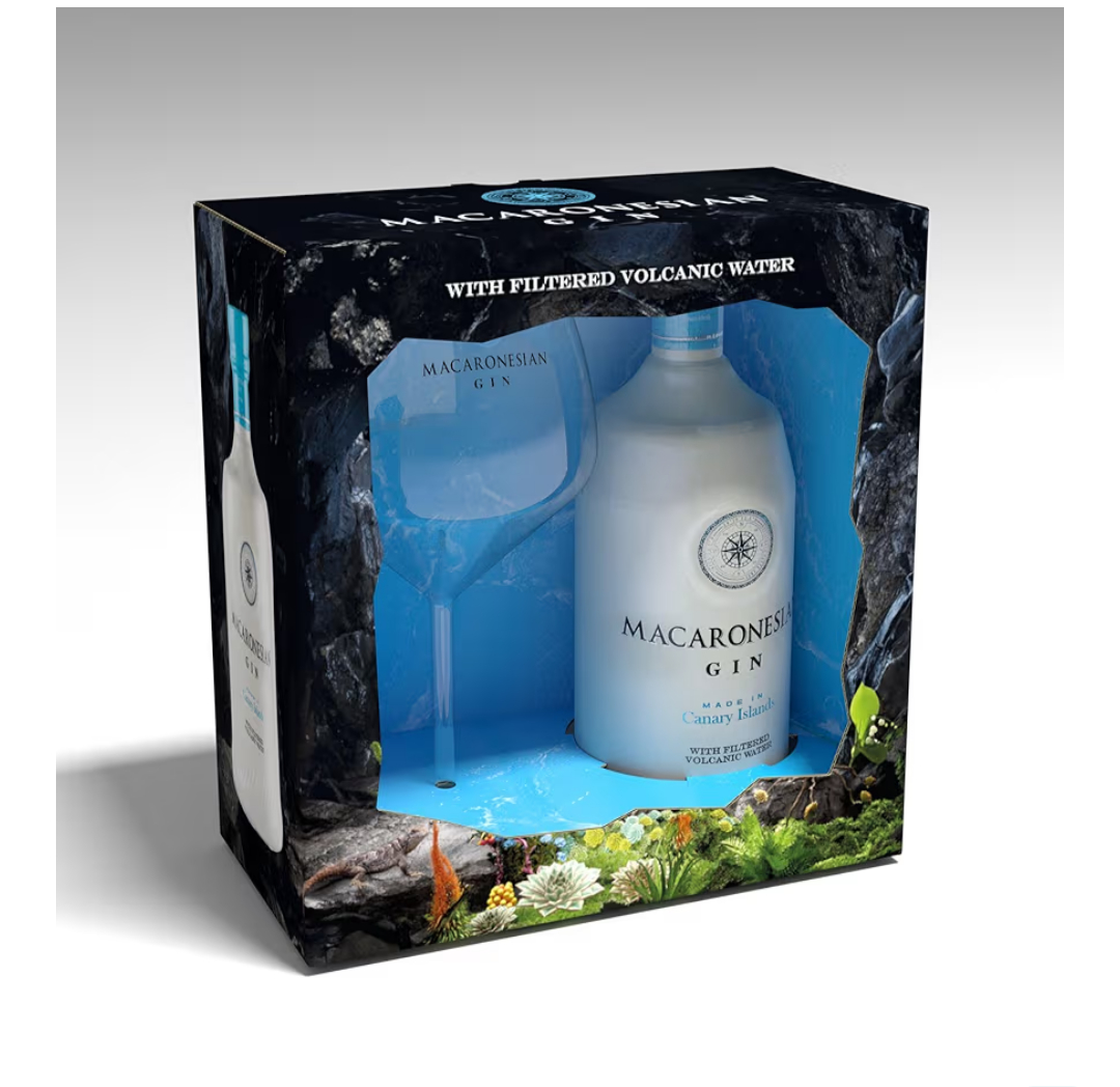 Ginebra premium de las islas canarias +copa de regalo